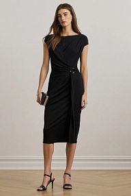 Sukienka midi Lauren Ralph Lauren  czarna 200973601