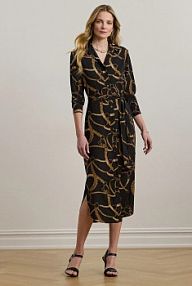 Sukienka midi Lauren Ralph Lauren  czarna 200978812