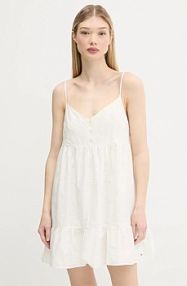 Sukienka mini Tommy Jeans  beżowa DW0DW21165