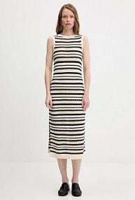 Sukienka maxi Tommy Hilfiger  beżowa WW0WW45649