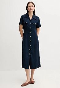 Sukienka midi Tommy Hilfiger  granatowa WW0WW45802