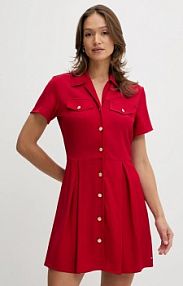 Sukienka mini Tommy Hilfiger  czerwona WW0WW45819