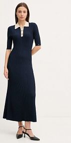Sukienka maxi Tommy Hilfiger  granatowa WW0WW47216