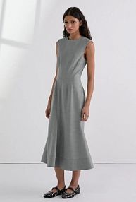 Sukienka midi Karl Lagerfeld  szara A3W13034