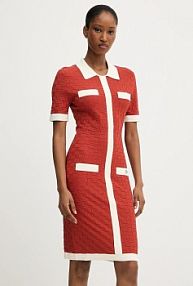 Sukienka mini Karl Lagerfeld  pomarańczowa A3W13036