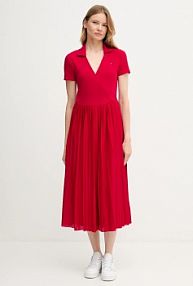 Sukienka maxi Tommy Hilfiger  czerwona WW0WW45733