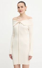 Sukienka mini Guess  beżowa W5YK28.Z30I2