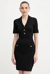 Sukienka mini Guess  czarna W5YK29.Z0130