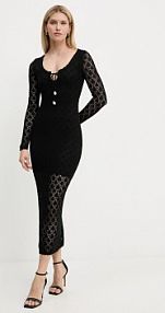 Sukienka maxi Guess  czarna W5YK85.Z0010