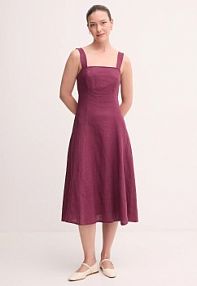 Sukienka midi United Colors of Benetton  bordowy 4AGHDV0AG