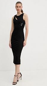 Sukienka midi Versace Jeans Couture  czarna 79HAO908.J009