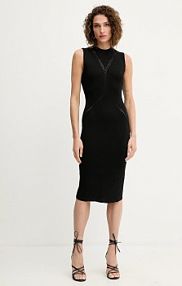 Sukienka midi Marciano Guess  czarna 5YGK18.5876Z