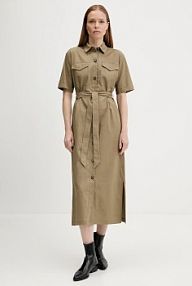 Sukienka midi Barbour  zielona LDR0894