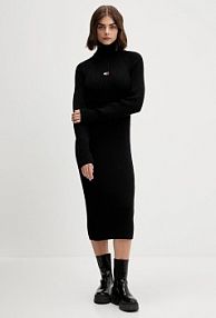 Sukienka midi Tommy Jeans  czarna DW0DW22167