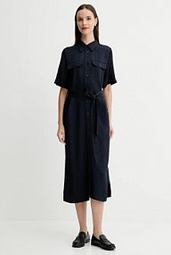 Sukienka midi Gant  granatowa 4503438