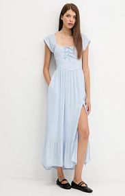Sukienka maxi Hollister Co.  niebieska KI359.5298.21