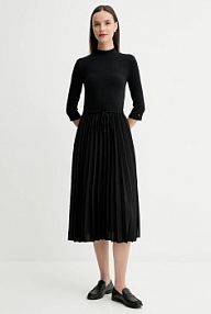 Sukienka midi Tommy Hilfiger  czarna WW0WW46138