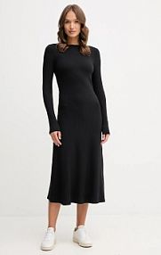 Sukienka midi Tommy Hilfiger  czarna WW0WW47066