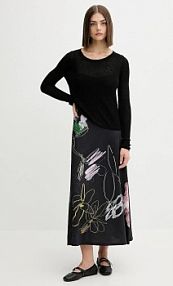 Sukienka midi Desigual  czarna 25WWVK25