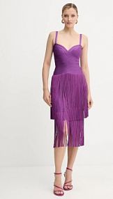 Sukienka mini Herve Leger  fioletowa FRI8525605