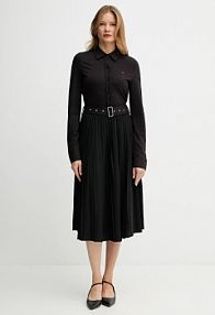 Sukienka midi Tommy Hilfiger  czarna WW0WW48398