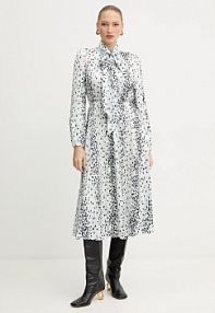 Sukienka midi Karl Lagerfeld  beżowa A4W13038