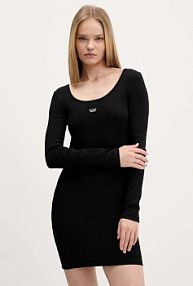 Sukienka mini Guess Jeans  czarna W5BK12.KA0H1