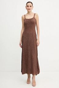 Sukienka maxi Morgan  brązowa RMARMAI