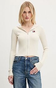 Kardigan Tommy Jeans  beżowy DW0DW20974