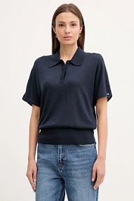 Koszulka polo Tommy Hilfiger  granatowa damska WW0WW45652