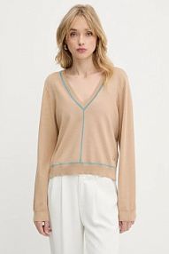 Sweter Karl Lagerfeld  beżowy damski A3W18023