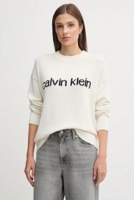 Sweter Calvin Klein Jeans  beżowy damski LV047C311G