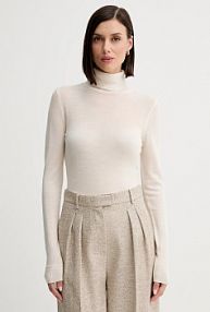 Golf Simona Corsellini  beżowy damski A25CPMGE0201