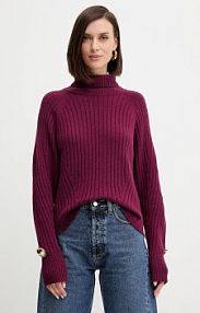 Golf Simona Corsellini  bordowy damski A25CPMGG0801