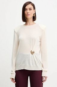 Sweter Simona Corsellini  beżowy damski A25CPMGE0301