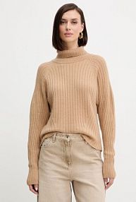 Golf Simona Corsellini  beżowy damski A25CPMGG08S1