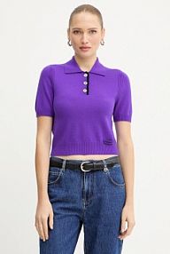 Koszulka polo pinko  fioletowa damska 105450.A2Q9