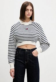 Sweter Tommy Jeans  biały damski DW0DW21677