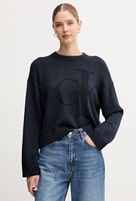 Sweter Calvin Klein Jeans  granatowy damski LV047D304G