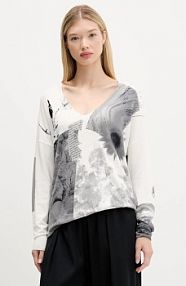 Sweter Desigual  beżowy damski 25WWJF15
