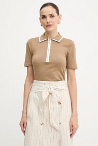 Koszulka polo Morgan  brązowa damska MBICOSI