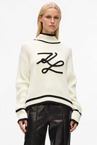 Sweter Karl Lagerfeld  biały damski A4W18051