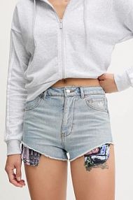 Szorty jeansowe adidas Originals  niebieskie JW0831