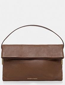 Torebka shopperka Elisabetta Franchi  brązowa BS48N56E2