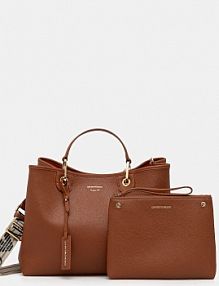 Torebka shopperka Emporio Armani  brązowa EW000360.AF12