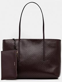 Torebka shopperka Calvin Klein  brązowa LV04F3266G