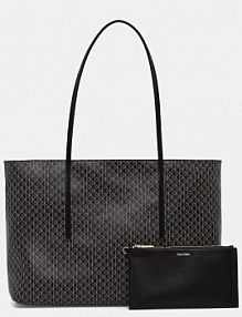 Torebka shopperka Calvin Klein  brązowa LV04F3266G