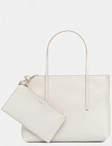 Torebka shopperka Calvin Klein  beżowa LV04F3267G