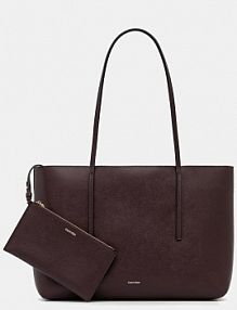 Torebka shopperka Calvin Klein  brązowa LV04F3274G