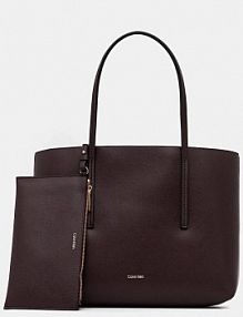 Torebka shopperka Calvin Klein  brązowa LV04F3275G